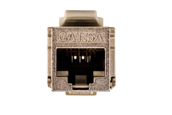 CAT6A Shielded Data Grade Keystone Jack 90° Degree 8×8 Conductors