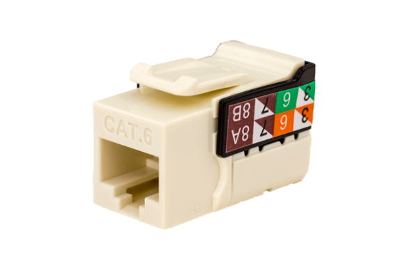 CAT6 Data Grade Keystone Jack, RJ45, 8×8 - 25 Pack