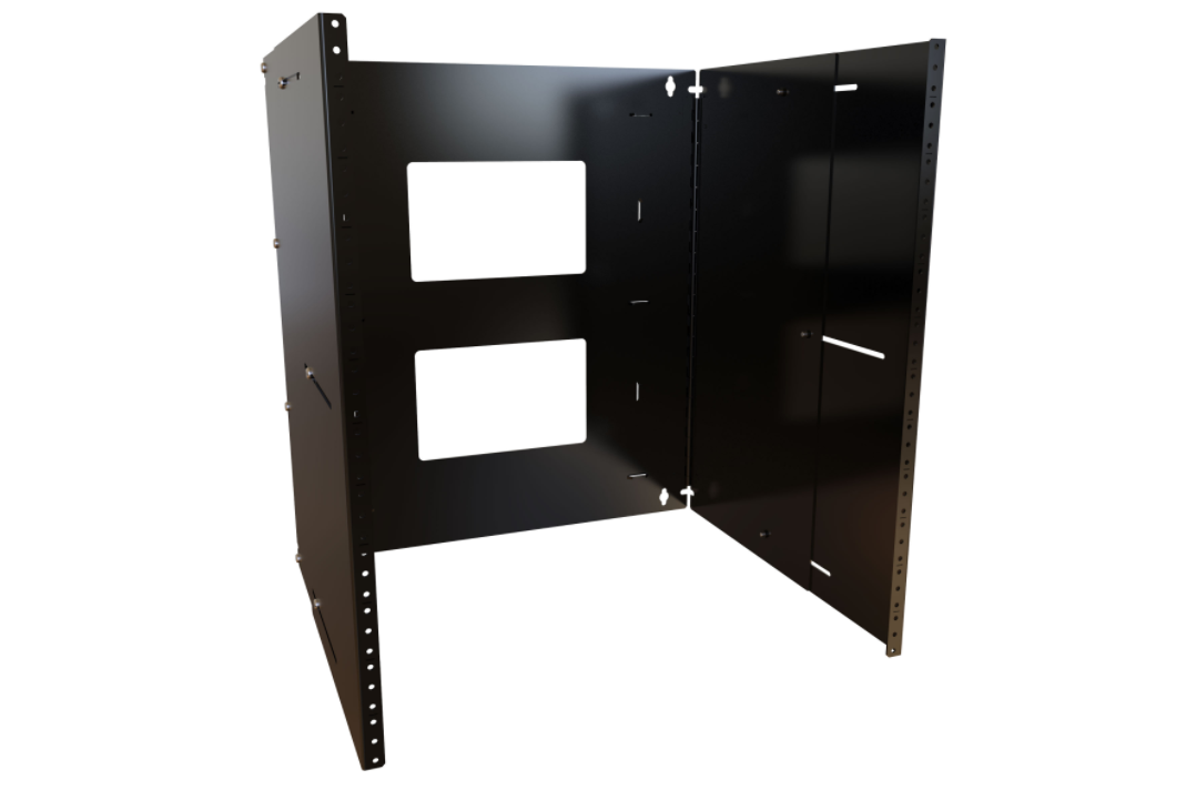 12U Adjustable Depth Hinged Wall Rack APB Series (APB19021BK1)