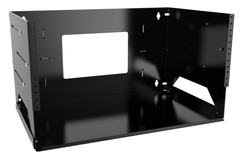4U Adjustable Depth Wall Rack with Shelf APBS Series (APBS194UBK)