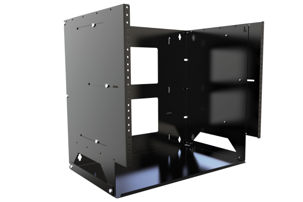 8U Adjustable Depth Wall Rack with Shelf APBS Series (APBS198UBK)