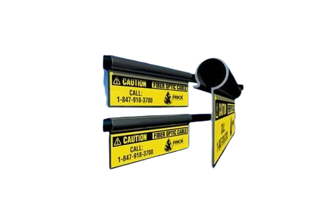 Caution Fiber Optic Cable Clipper Labels, 6" Long, Black on Yellow