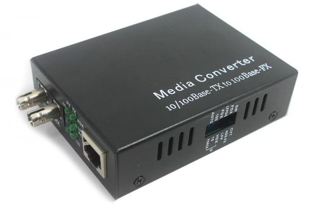 10/100/1000 Media Converter ST-MM 2km Dual Fiber
