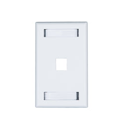 1-Port Keystone Single Gang Faceplate w/ Labels  (QTY. 500) - $0.95/unit