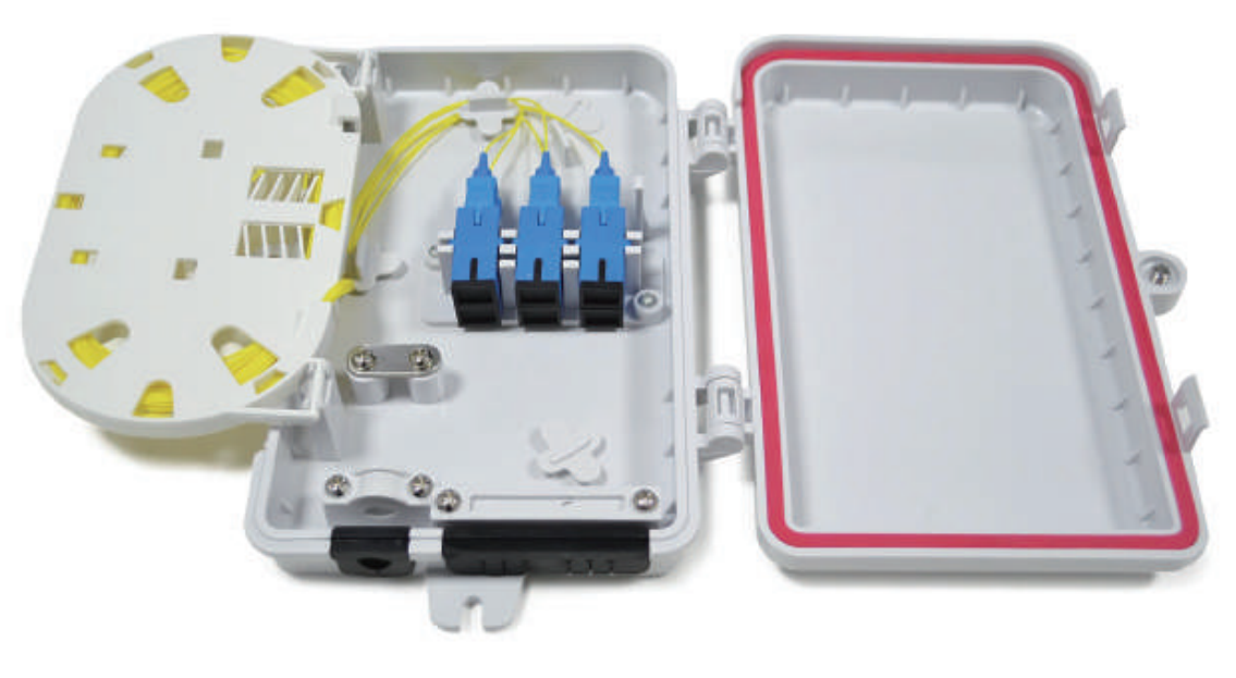 Compact Fiber Optic Terminal Box - 6 Port (SC) 12 Port (LC)
