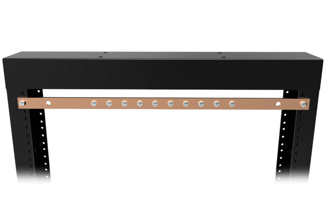 Horizontal Rack Mount Copper Bonding Busbar GRDBAR Series (GRDBAR19 ...
