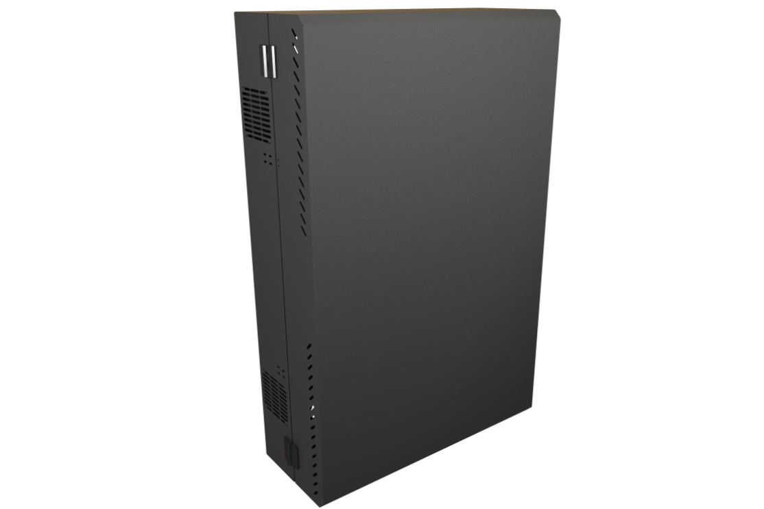 2U + 4U Black Low-Profile Wall Mount Rack Cabinet HLP Series (HLP4U43BK)