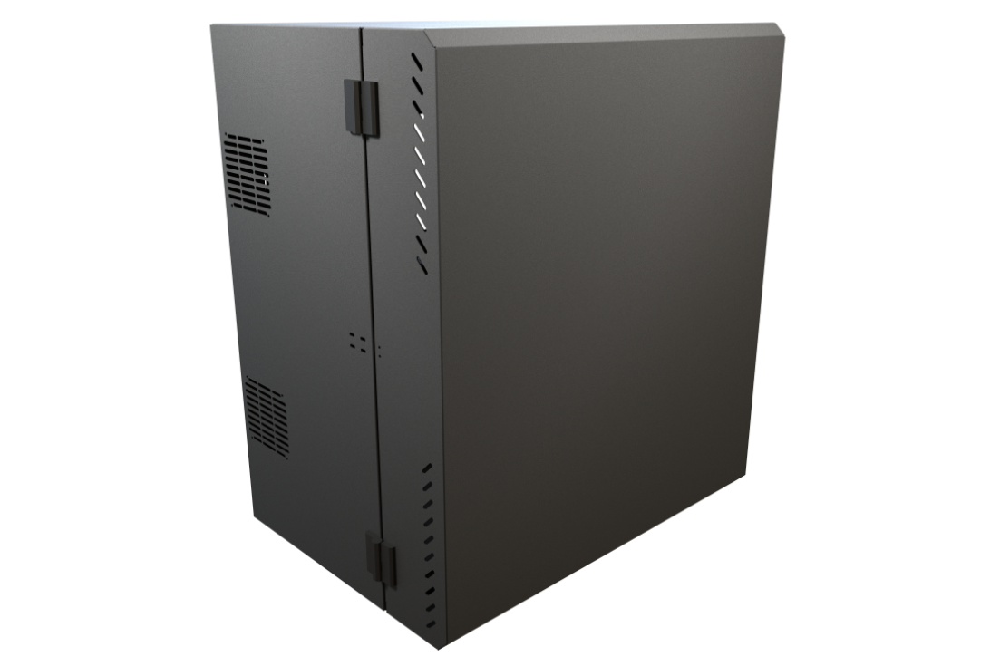 2U + 8U Black Low-Profile Wall Mount Rack Cabinet HLP Series (HLP8U31BK)