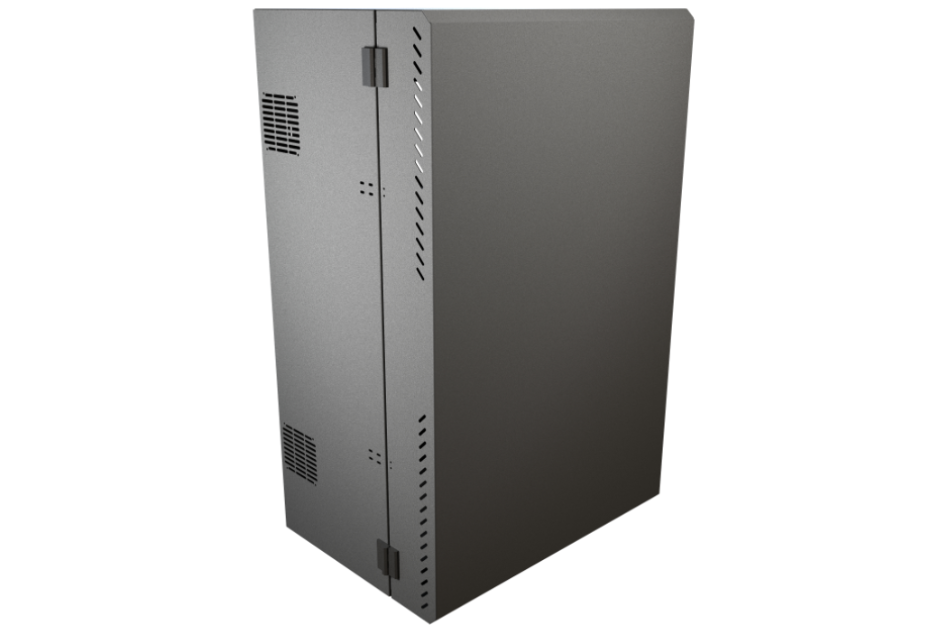 2U + 8U Black Low-Profile Wall Mount Rack Cabinet HLP Series (HLP8U43BK)