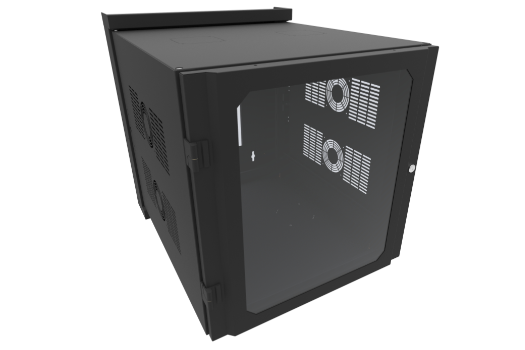 12U Swing-Out Sectional Wall Mount Rack Cabinet HWM Series (HWM2412U26WDBK)