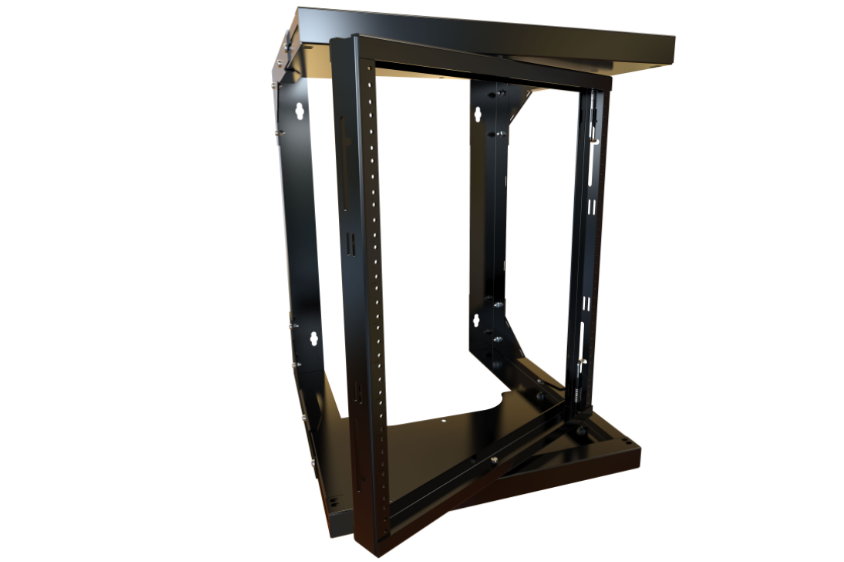 12U Adjustable Depth Center Swing Wall Rack HWMR Series (HWMR1912UBK)