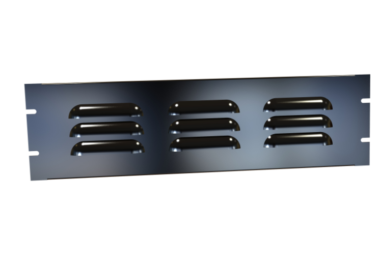 Louvered Steel Rack Panels PVLL Series (PVLL19005BK2)
