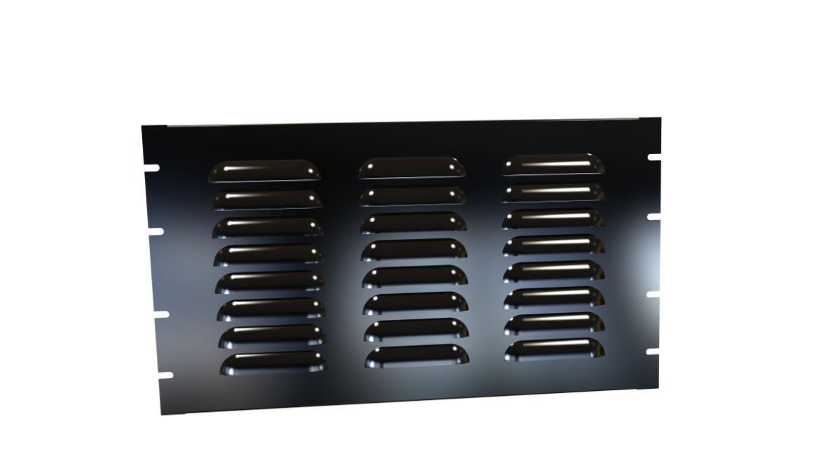 Louvered Steel Rack Panels PVLL Series (PVLL19010BK2)
