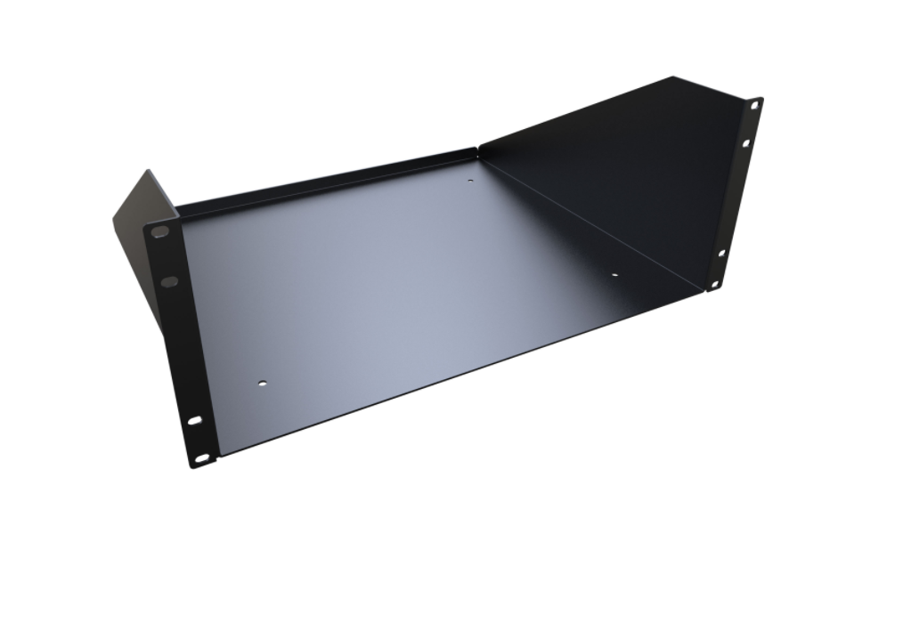 19" 4U Solid Universal Rack Shelf RAS Series (RASU190715BK1)