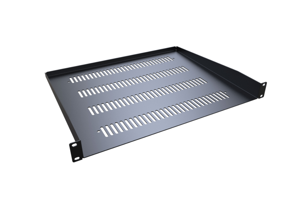 19" 1U Vented Universal Rack Shelf RAS Series (RASV190115BK1)