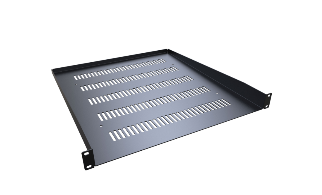 19" 1U Vented Universal Rack Shelf RAS Series (RASV190120BK1)