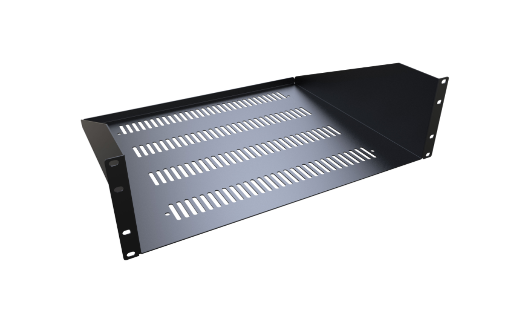 19" 3U Vented Universal Rack Shelf RAS Series (RASV190520BK1)