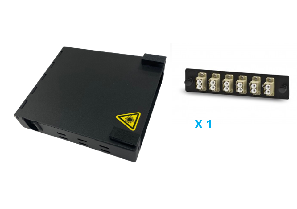 Pre-Loaded with Adapter Strip WM1 - 1 Position Wall Mount LGX Compatible Fiber Enclosures