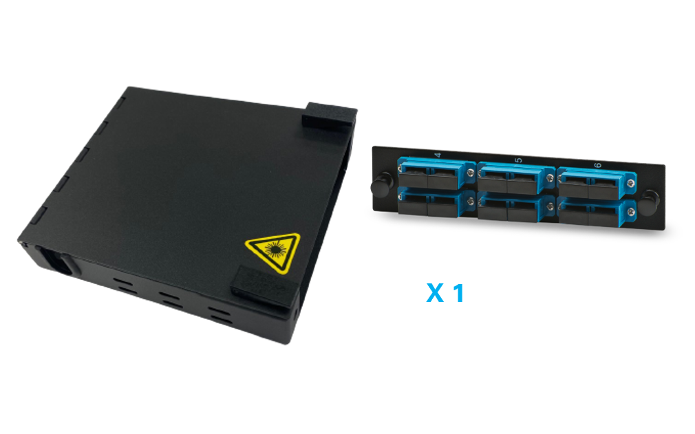 Pre-Loaded with Adapter Strip WM1 - 1 Position Wall Mount LGX Compatible Fiber Enclosures