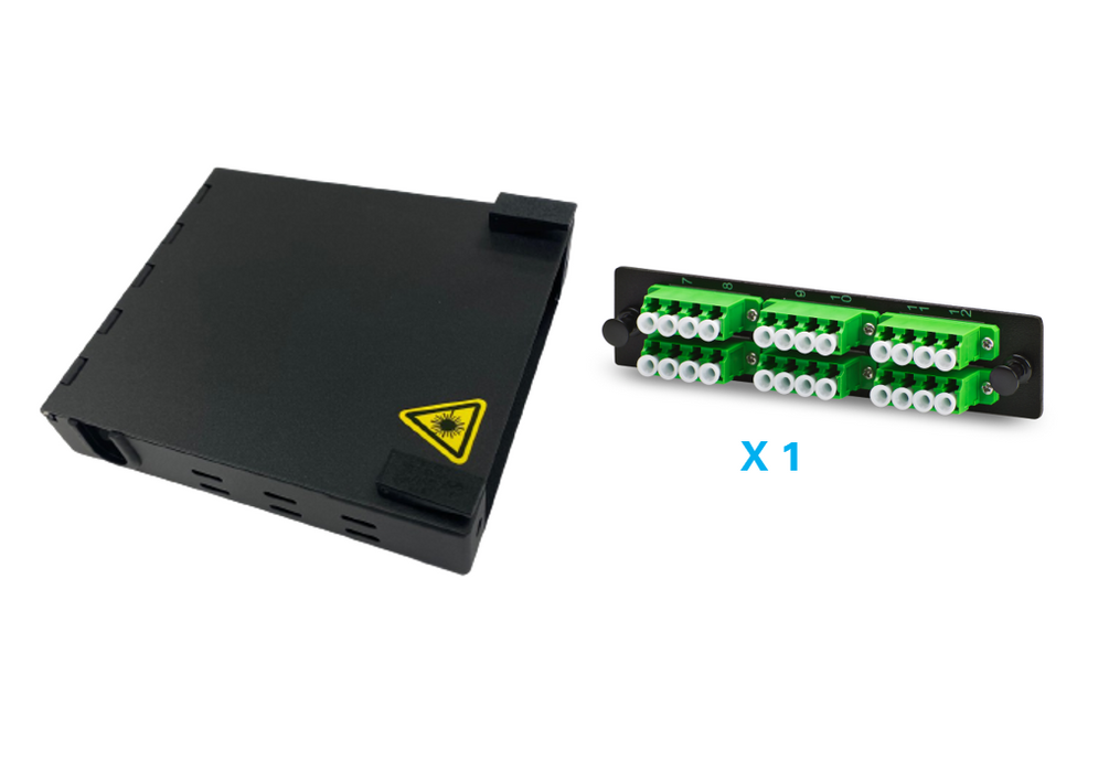 Cablcon Adapter Strip Pre-Loaded with Adapter Strip WM1 - 1 Position Wall Mount LGX Compatib ...