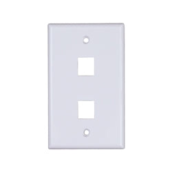2-Port Keystone Single Gang Faceplate (QTY. 1,000) - $0.55/unit
