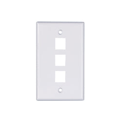 3-Port Keystone Single Gang Faceplate (QTY. 1,000) - $0.55/unit