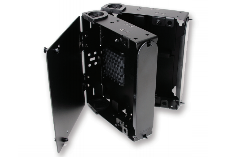 Single-Panel Housing (SPH) Wall-mountable, holds one CCH connector panel, black