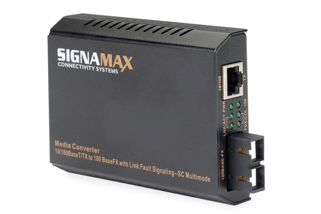 Signamax 10/100 BaseT/TX to 100 BaseFX SC/MM, 2km