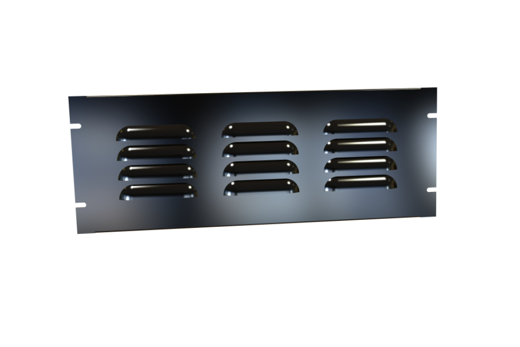 Louvered Steel Rack Panels PVLL Series (PVLL19007BK2)