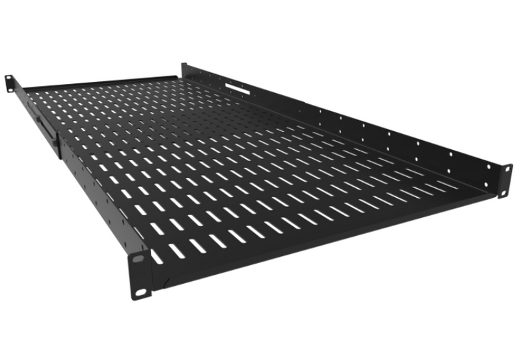 Reduced Depth Shelf 1U Vented Adjustable Depth Shelf ADS Series (ADSV3642BK)