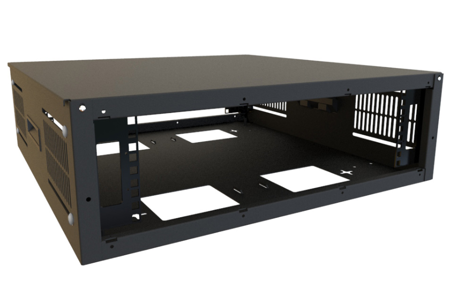 33 Unit Rack 3U Slim Wall and Floor Rack Cabinet SDC Series (SDC243U24BK)